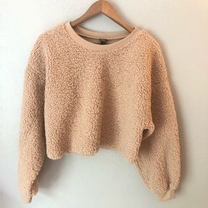 NWOT Wild Fable Cream/Pink Sherpa Sweater